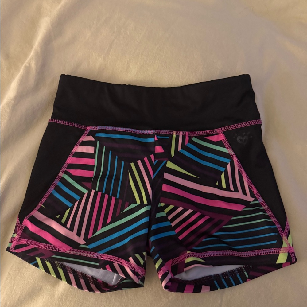 Justice Active Girls Athletic Shorts Size 10 Multicolor Running Shorts